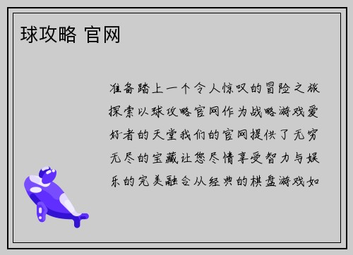 球攻略 官网